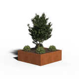 Jardinière carrée corten | 180 x 180 x 80