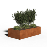 Jardinière rectangulaire en acier Corten | 240 x 120 x 30 | Sans fond