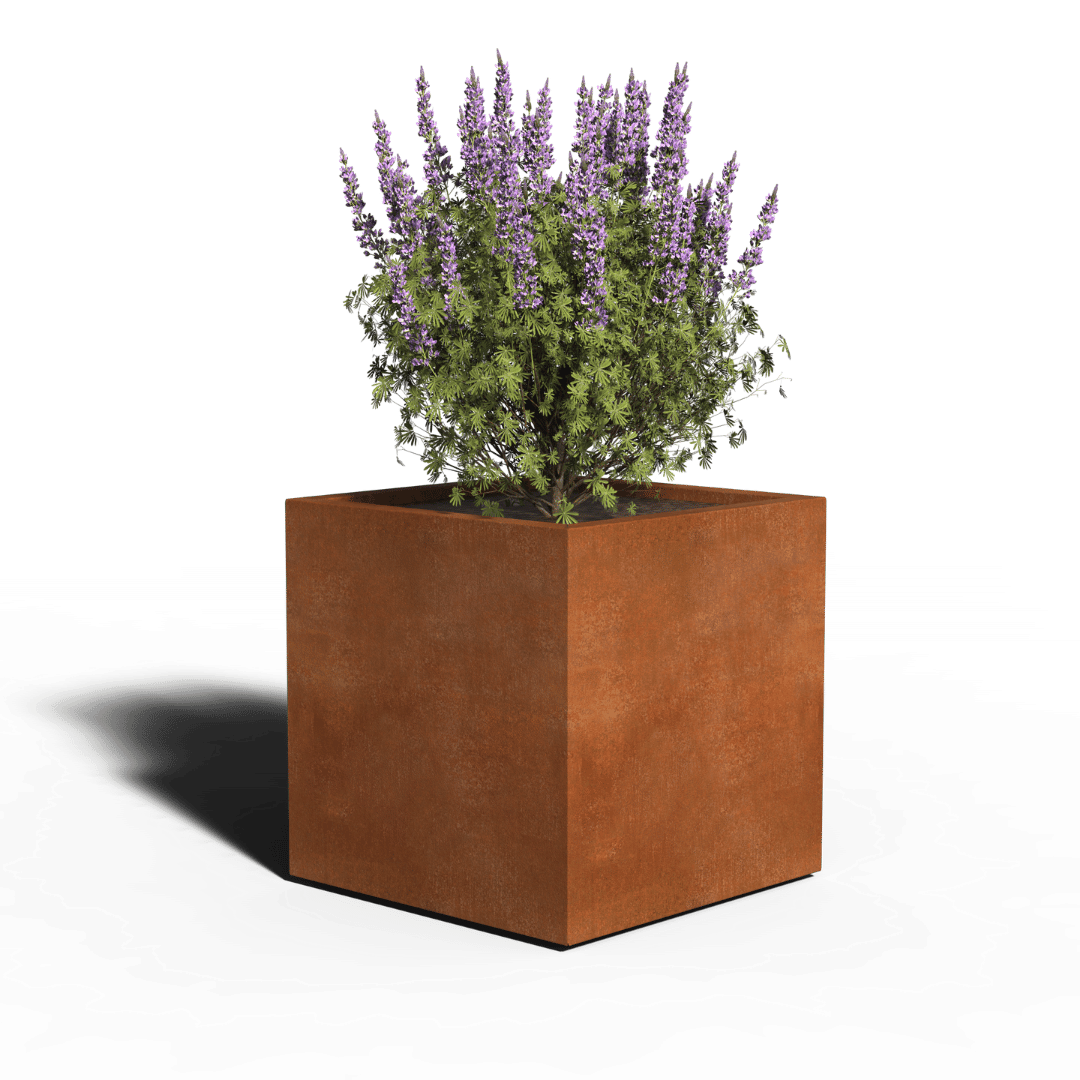 Jardinière carré corten | Soudée | 70 x 70 x 70