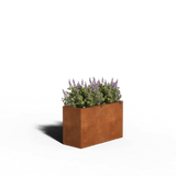 Fioriera rettangolare in acciaio Corten | 100 x 40 x 80 | Con fondo
