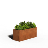 Fioriera rettangolare in acciaio Corten | 150 x 50 x 60 | Senza fondo