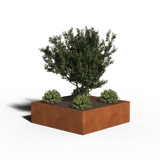 Acciaio corten Fioriera Quadrato | 200 x 200 x 40