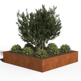 Acciaio corten Fioriera Quadrato | 300 x 300 x 60