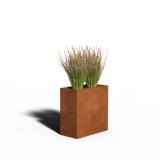 Fioriera rettangolare in acciaio Corten | 60 x 30 x 80 | Con fondo
