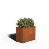 Fioriera rettangolare in acciaio Corten | 80 x 40 x 30 | Con fondo