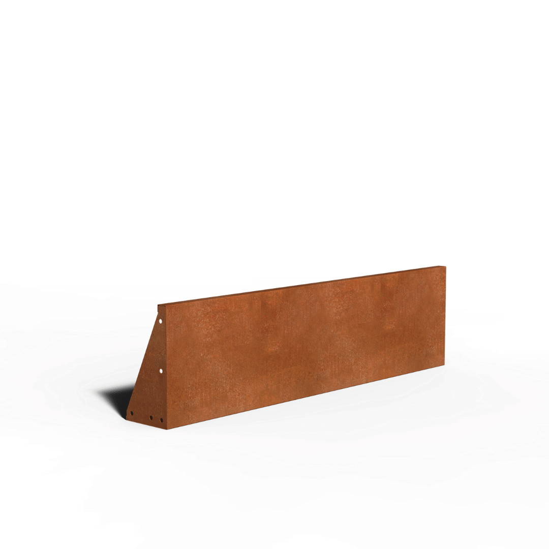 Acciaio corten Muro di contenimento dritto | 150 x 20 x 40